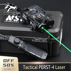 WADSN Metal PERST-4 Aiming Laser PEQ Red Dot Green Blue IR Strobe Laser Tactical adjust reset zero/brightness Airsoft Indicator