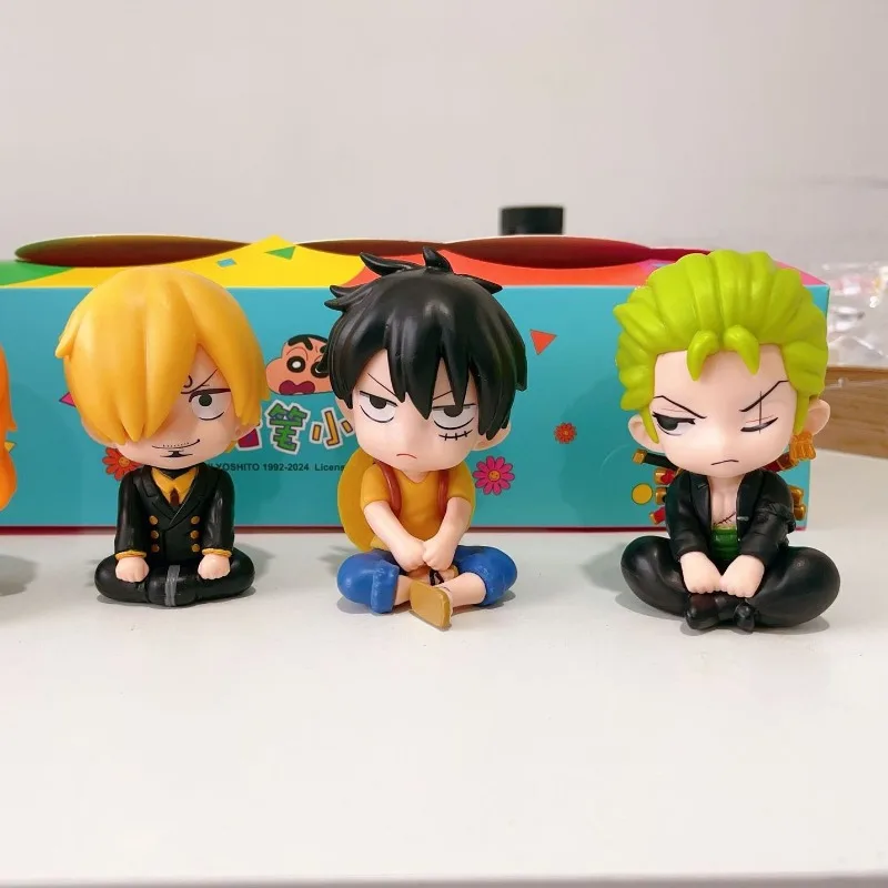 ルフィさんじゾロナミアクションフィギュア子供用,座位,かわいい人形,モデルおもちゃコレクション,デスクオーナメント,ギフト,1個