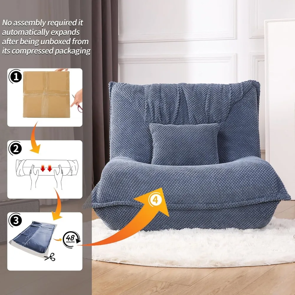 أرائك كرسي غرفة المعيشة، وأسرة نوم للأريكة السحابية، وكراسي بين باج، وأرائك مقطعية مدمجة باللون الأزرق