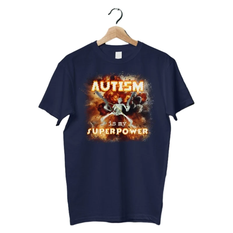 Autism Superpower Funny Skeleton T-Shirt Skeleton Meme Oddly Specific Shirt Offensive Gifts Shirts Cursed T Shirts