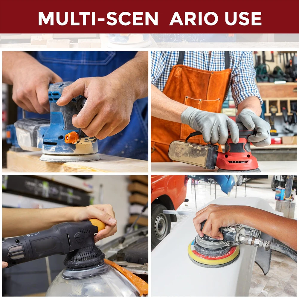 5 Inch 8+4 Holes Backing Disc Sanding Pads Hook Loop For Makita Orbital Sander Disk Discs Porter Cable Backup Stick 125mm