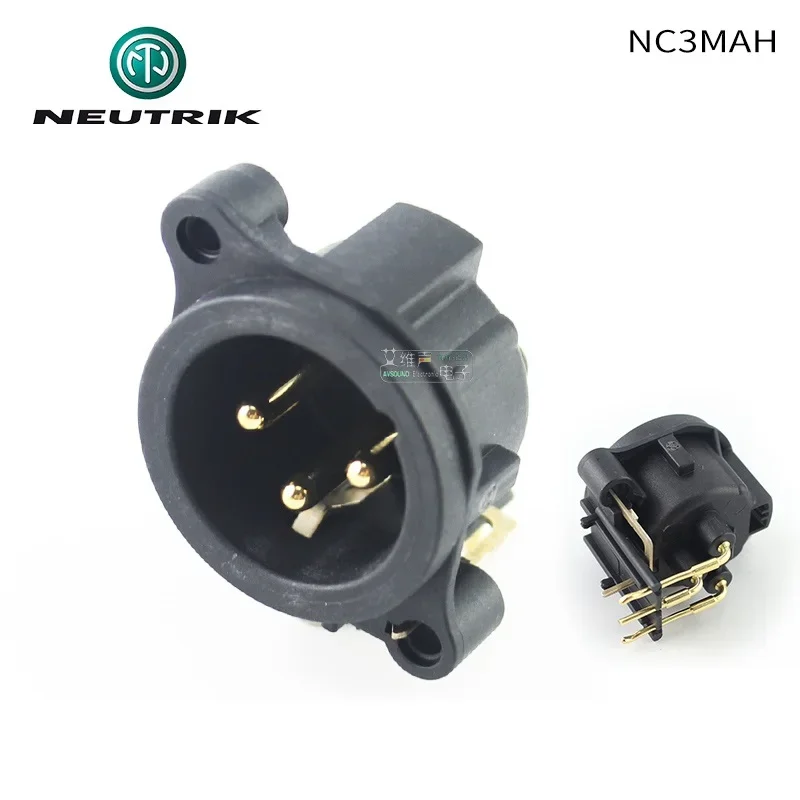 NEUTRIK NC3MAH 3 pole male XLR receptacle Power amplifier circuit board horizontal PCB cannon Socket