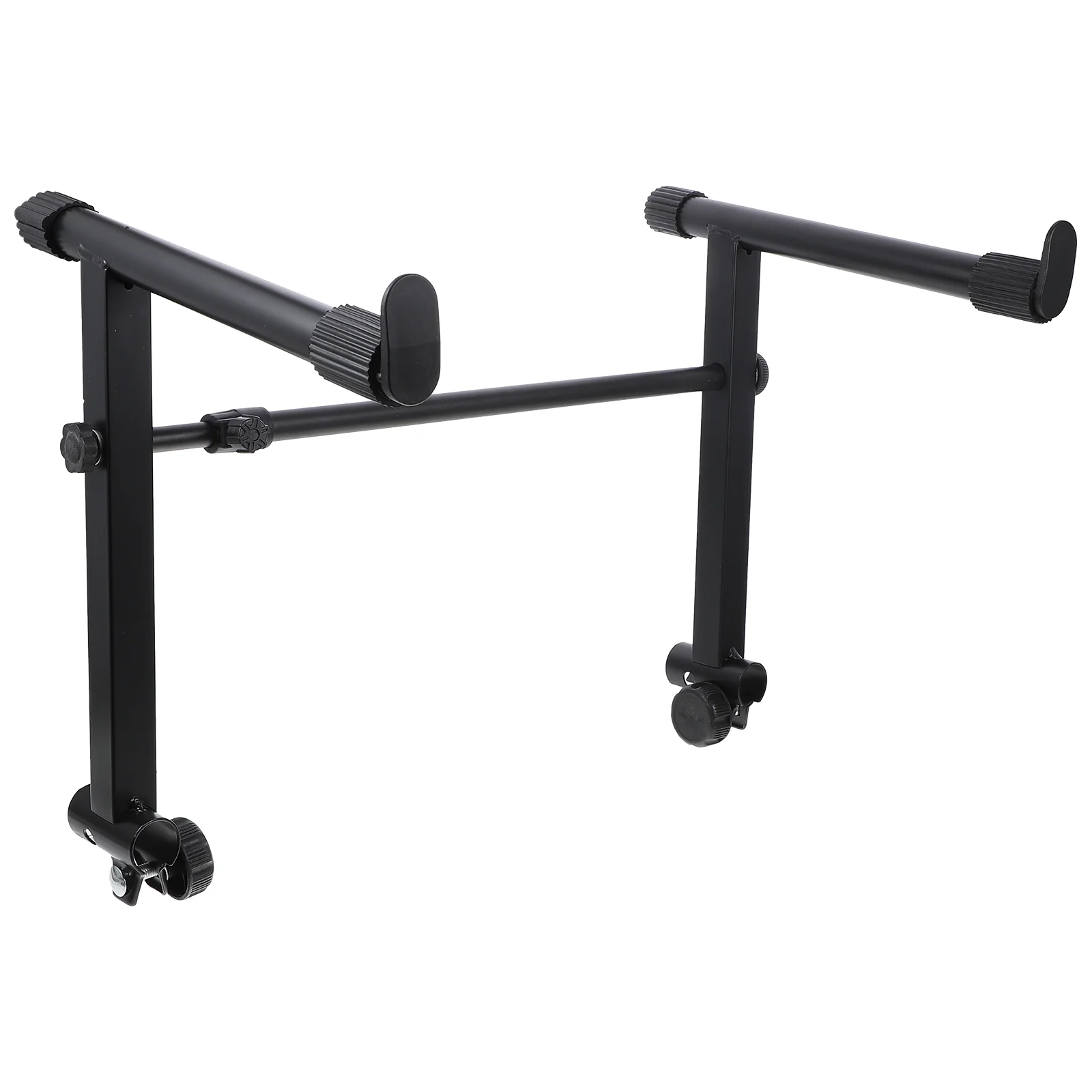 

Universal Keyboard Stand Heavy Duty Iron Sturdy Electronic Rack Black Scratch Resistant Rubber Pad Adjustable Height