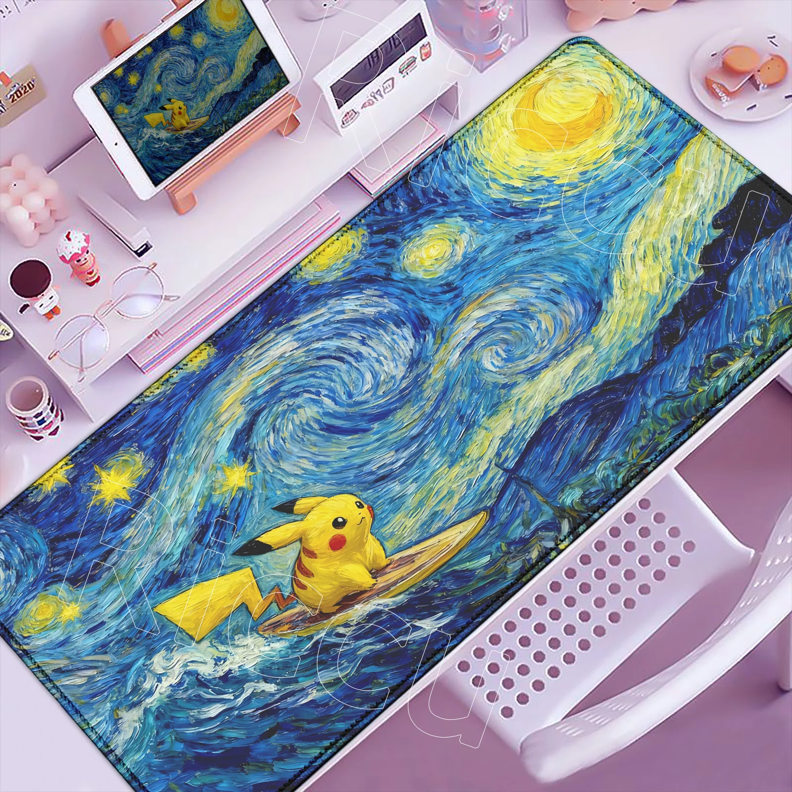 New Cute Wallpaper Snorlax Gaming Mouse Pad 900x400mm PC Cabiner Keyboard Rug XXL Pokemon Desk Mouse Mat Kawaii Rubber Mousepad