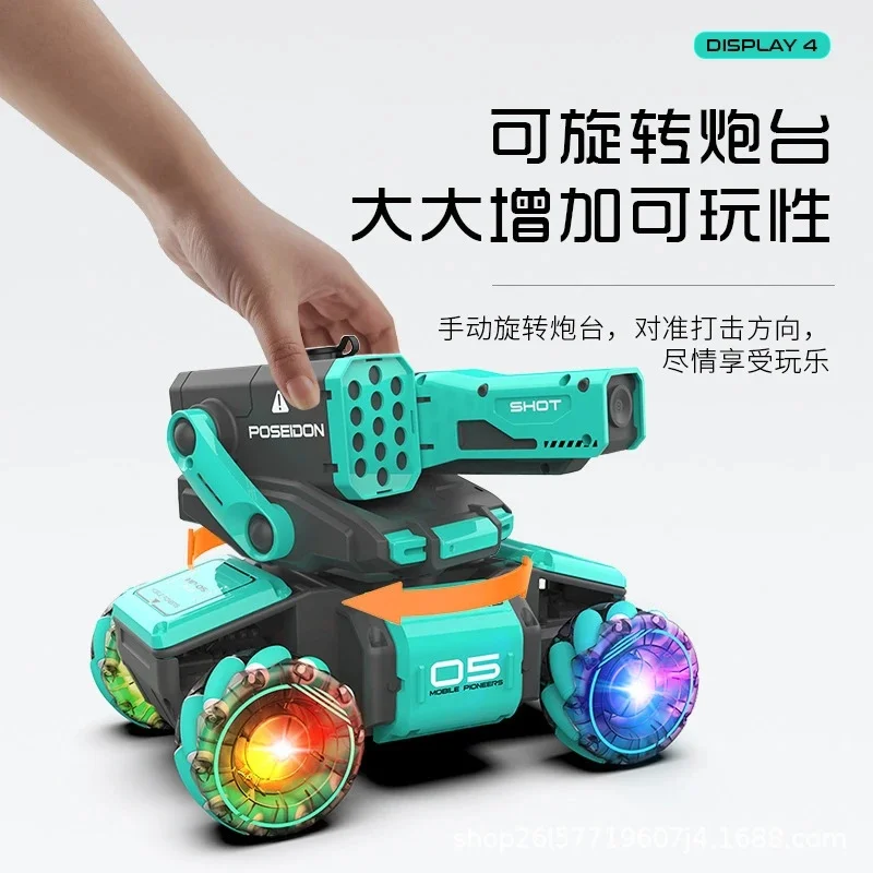 2,4 GHZ Drehen Rc Stunt Auto Wasser Polo Tank Auto Mit Wasser Pistolen Fernbedienung Spray Auto Allrad Junge maschine Rüstung Spielzeug Auto