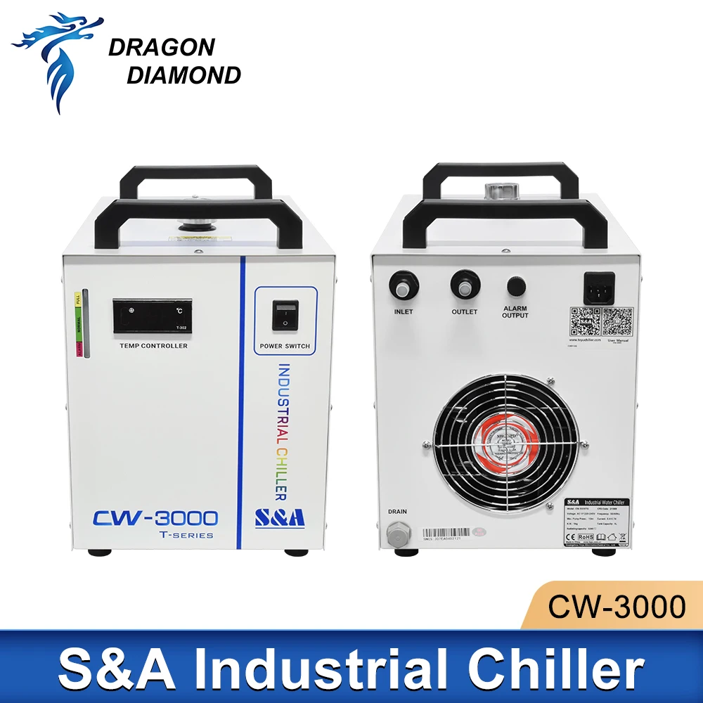 Original S&A TeYu Industrial Water Chiller CW3000 110/220V 25W 30W 40W 50W 60W 70W For Co2 Laser Engraving Cutting Machine