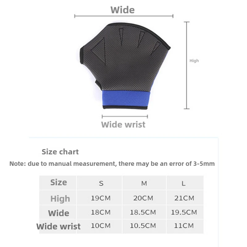 Diving Gloves Swimming Gloves Paddles Neoprene Adults Hand Webbed Dive Equipment Swimming Training Fingerless Paddles
