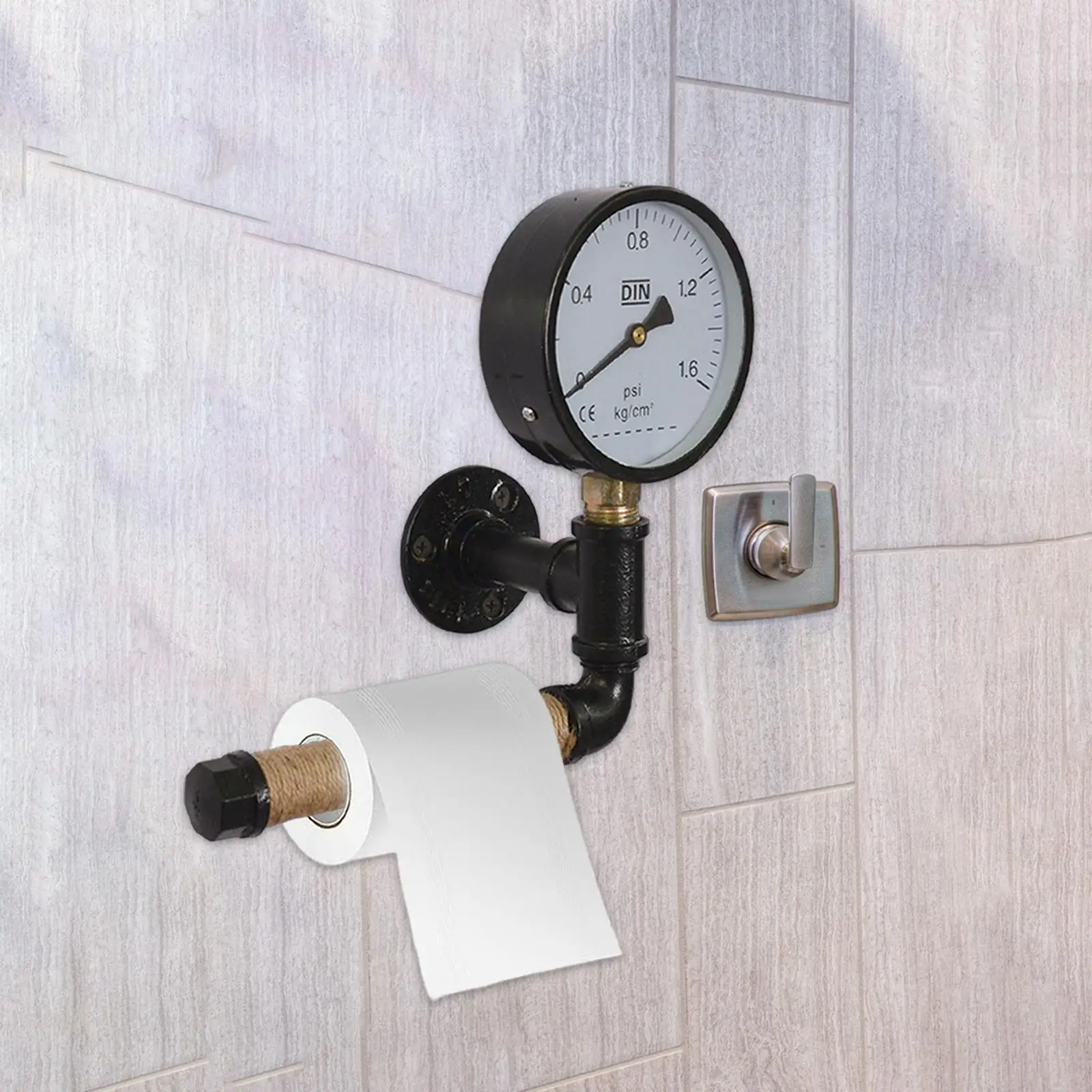 

Retro Toilet Paper Holder Toilet Paper Rack Paper Shelf Industrial Toilet Paper Roll Holder for Bedroom Washroom Farmhouse