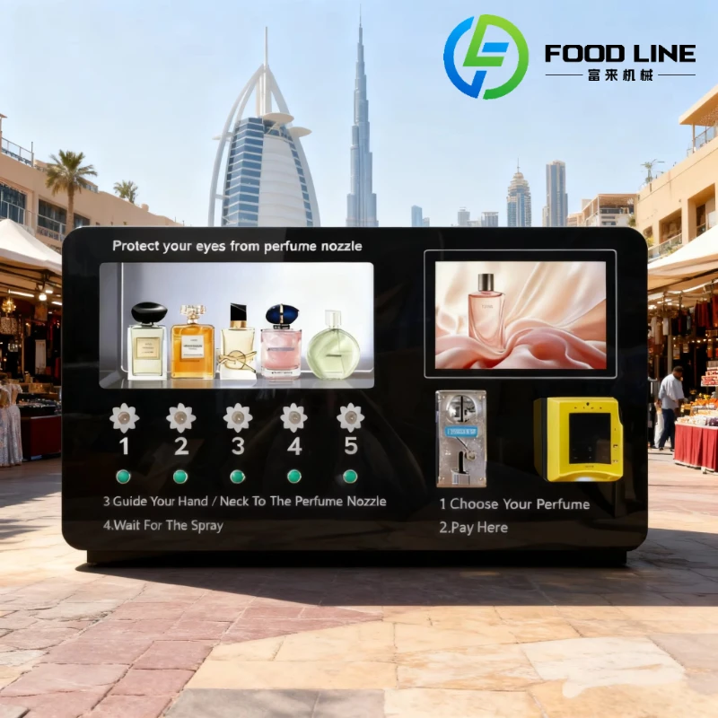 

Customized 24/7 Automatic Credit Card Cash Coin & Token Operated Perfume Scent Vending Machine for Shopping Mall Use SDK