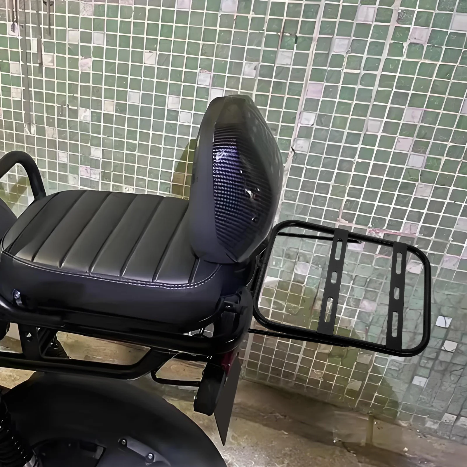 

Metal Electric Motorcycle Rear Trunk Storage Box Bracket Black Durable Support for Motor Side Luggage Rear Tail Box Base Carrier