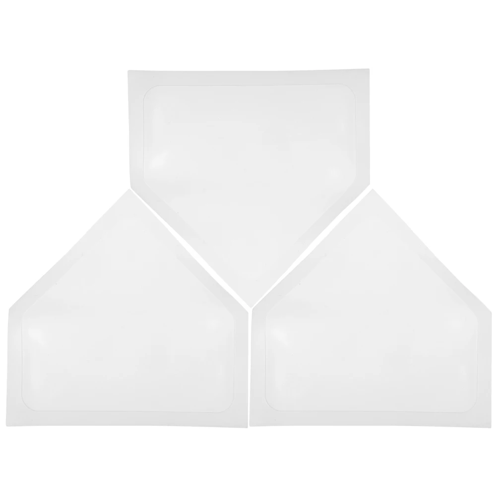 

3pcs Baseball Home Plate Training Mat Flat Ground Marker For Pitcher Practice Durable Outdoor Use Baseball Training Aid Portable