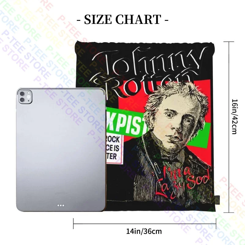 Johnny Rotten Sex Pistols Sid Vicious The Clash Seditionaries Drawstring Bags Gym Bag Travel Storage Bag