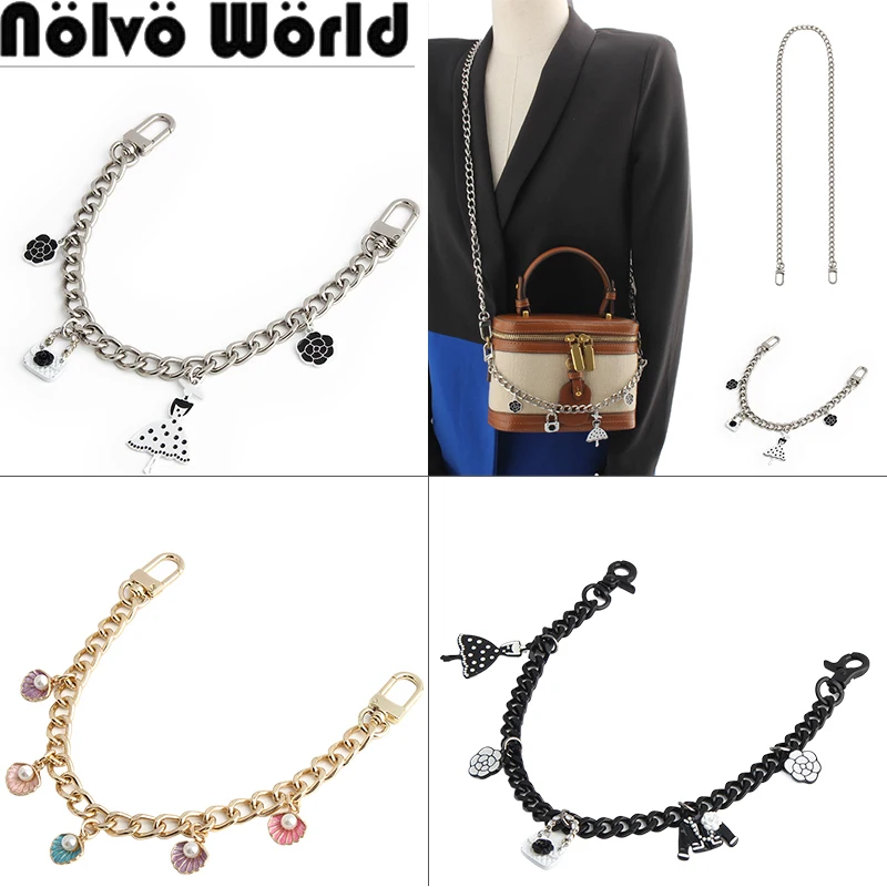 

2/5Sets 30CM With 120CM Metal Bag Renovation Hanging Decoration Chain For Bag Shoulder Belt Handbag Pendant Hardware Accessories