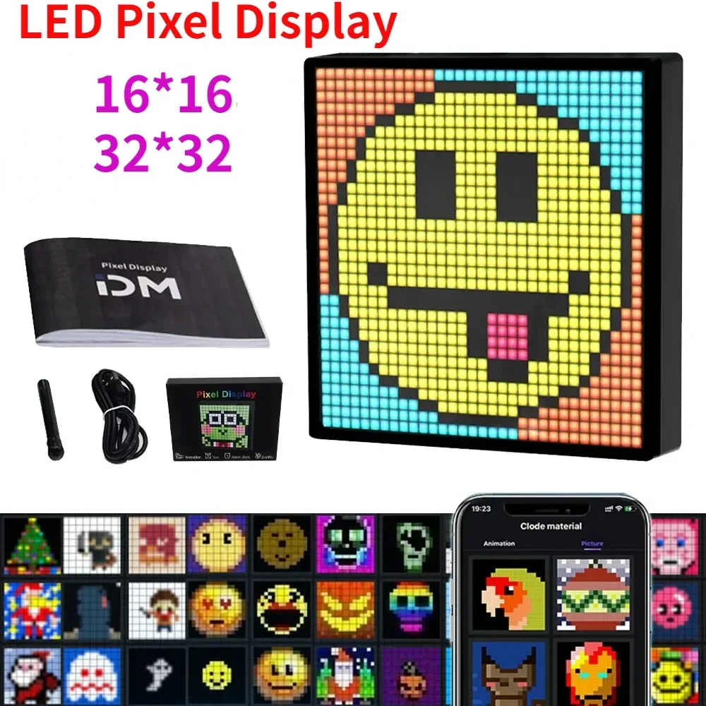 LED Pixel Display APP Control Programmable Night Light DIY Text Pattern Animation For Home Decoration Game Room Bar Store Sign