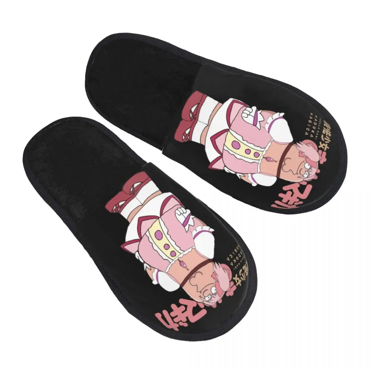 Magical Girl Classic Men Women Furry slippers,Puella Magi Madoka Magica Warm Color printing special Home slippers