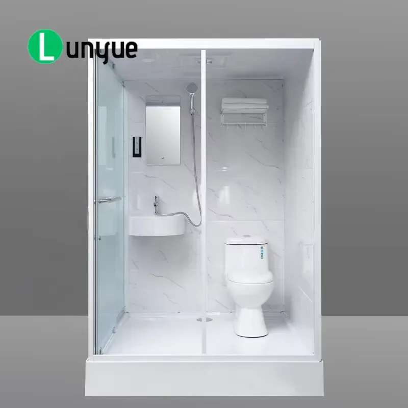 Modern Prefabricated Modular Bathroom Aluminum Frame Sliding Door Integrated Toilet Small Space Interior Design Wholesale