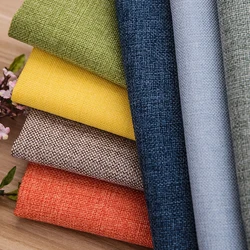145x50cm Solid Color Coarse Flax Linen Fabric For Tablecloth Pillows Sofas Fabric Decorative Cloth Handmade DIY Cloth TJ21705