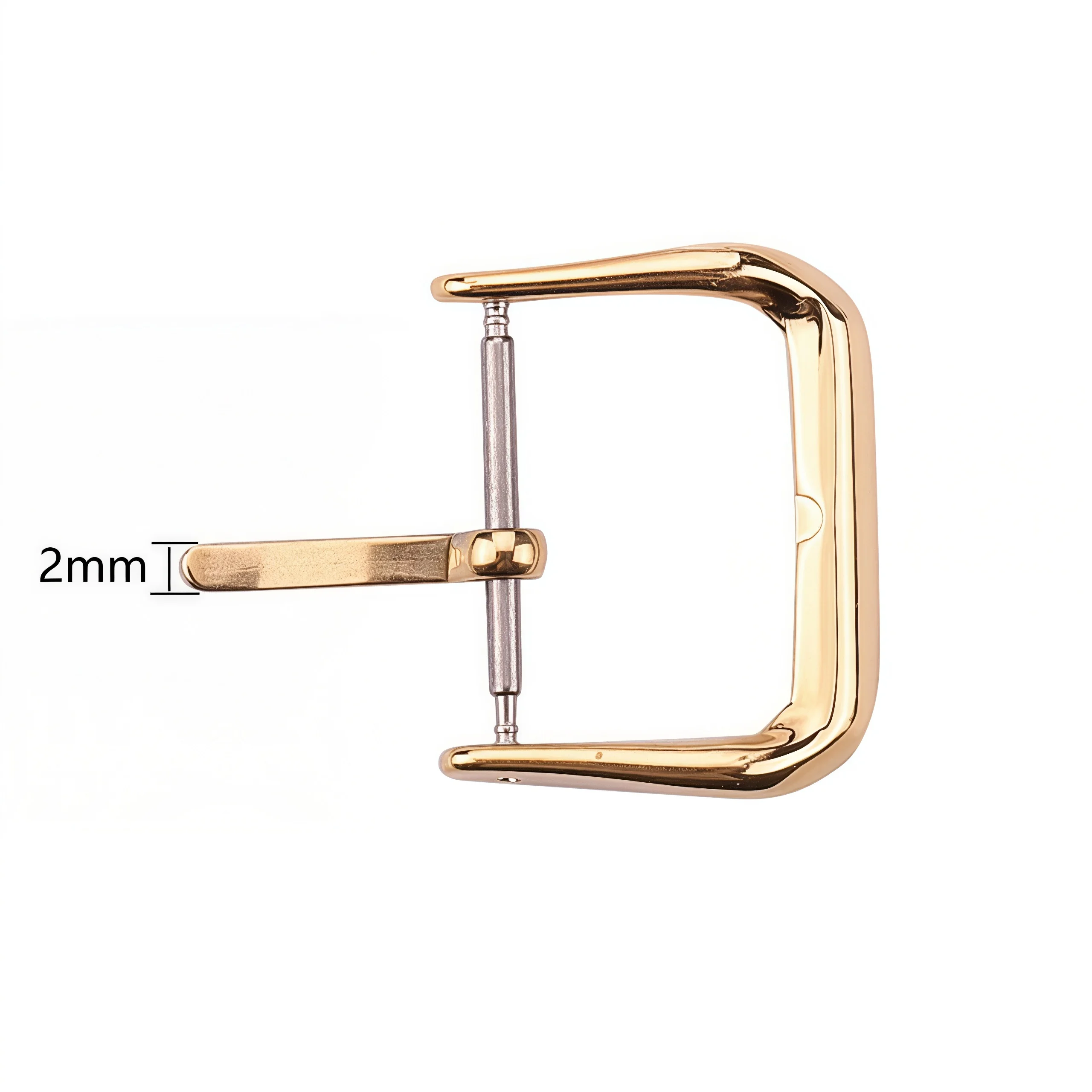 Aço inoxidável polido Watch Strap Buckle, Watch Accessories, Silver, Gold, Black, Metal Watchband Fecho, 16mm, 18mm, 20mm, 22mm