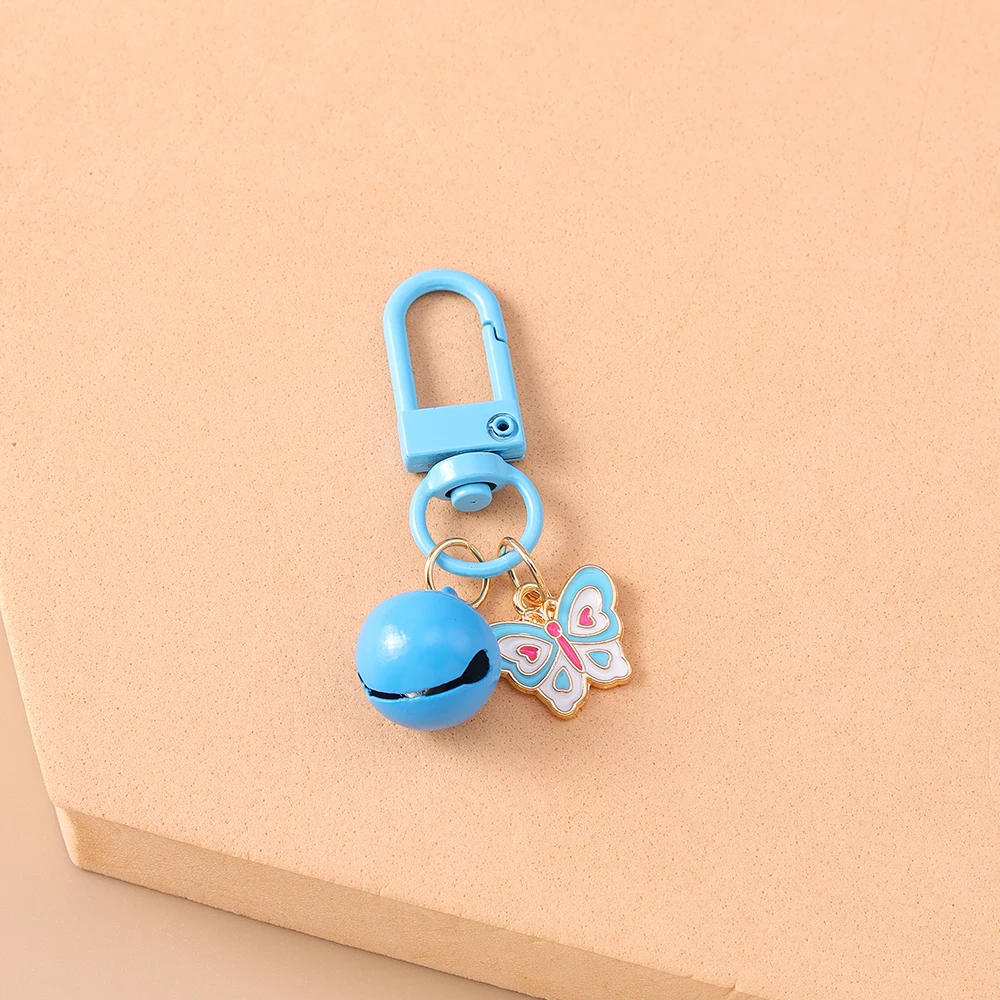 Aihua Bunter Glocken-Schmetterling-Schlüsselanhänger für Kinder und Mädchen, Handtaschenanhänger, Niedliche Schlüsselringe, Geburtstagsparty, Modische Schmuckgeschenke – Detail 11