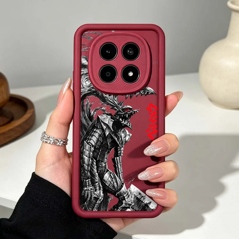 Berserk Guts Fighting Phone Case For Xiaomi Redmi Note 15 14 13 12 11 10 14S 11S Pro Plus 5G Eye Ladder Silicone Cover view 5