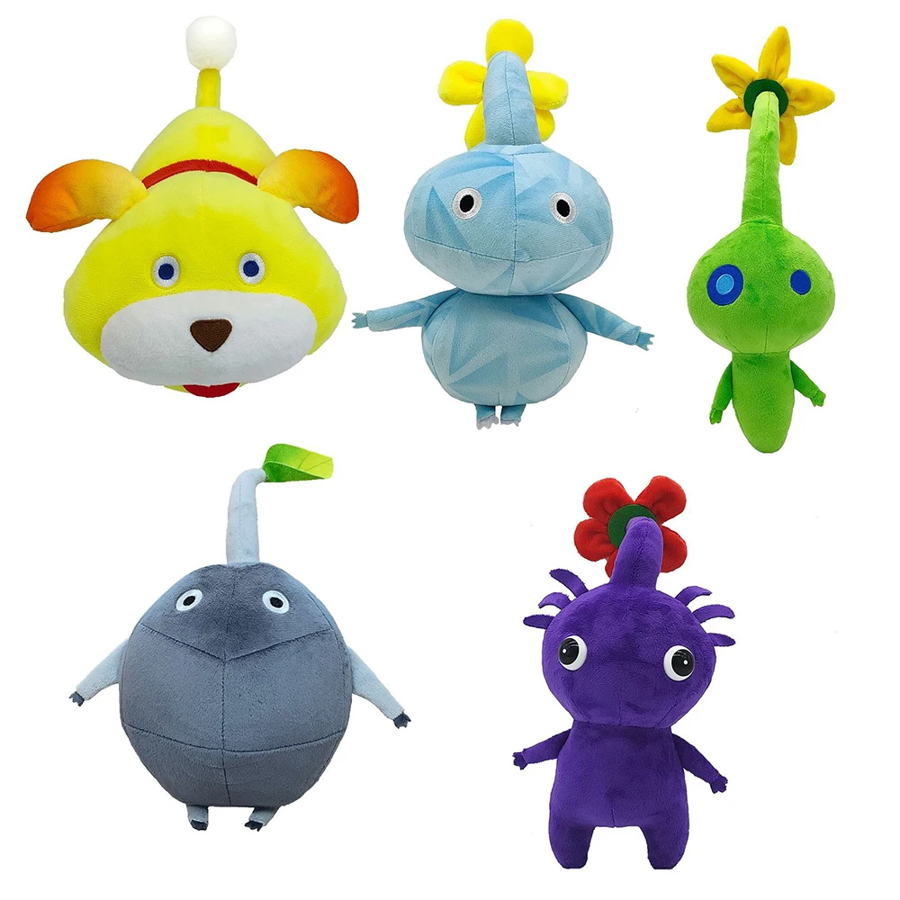 18-35CM Pikmin Plushie Doll Game Olimar Flower Leaves Bud Chappy Bulborb Soft Stuffed Toy Red Yellow Gift for Kids Fans Birthday