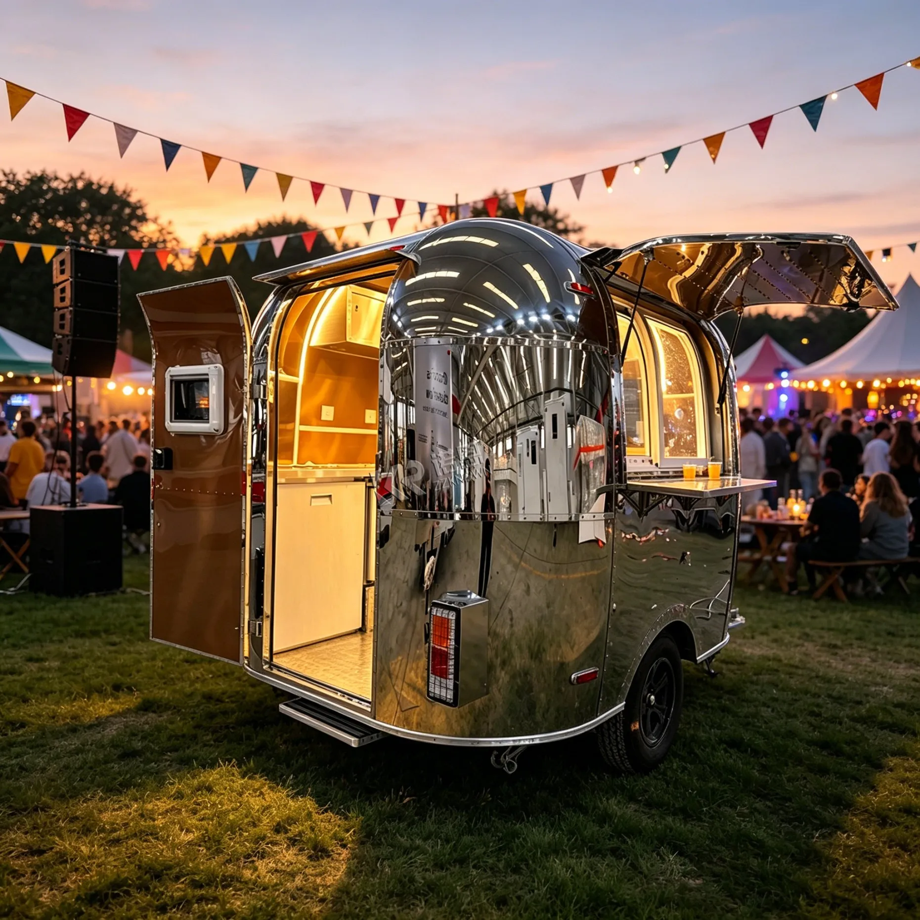 Ice Cream Cart Fast Food Van Bbq Food Trucks Mobile Churros Food Trailer Street Vending Truck For Sale
