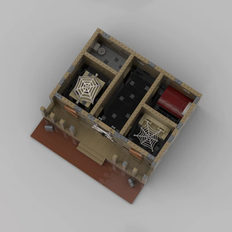 Moc tijolos de construção modulares halloween especial: casa assombrada modelo tecnologia blocos natal diy brinquedo construção presentes