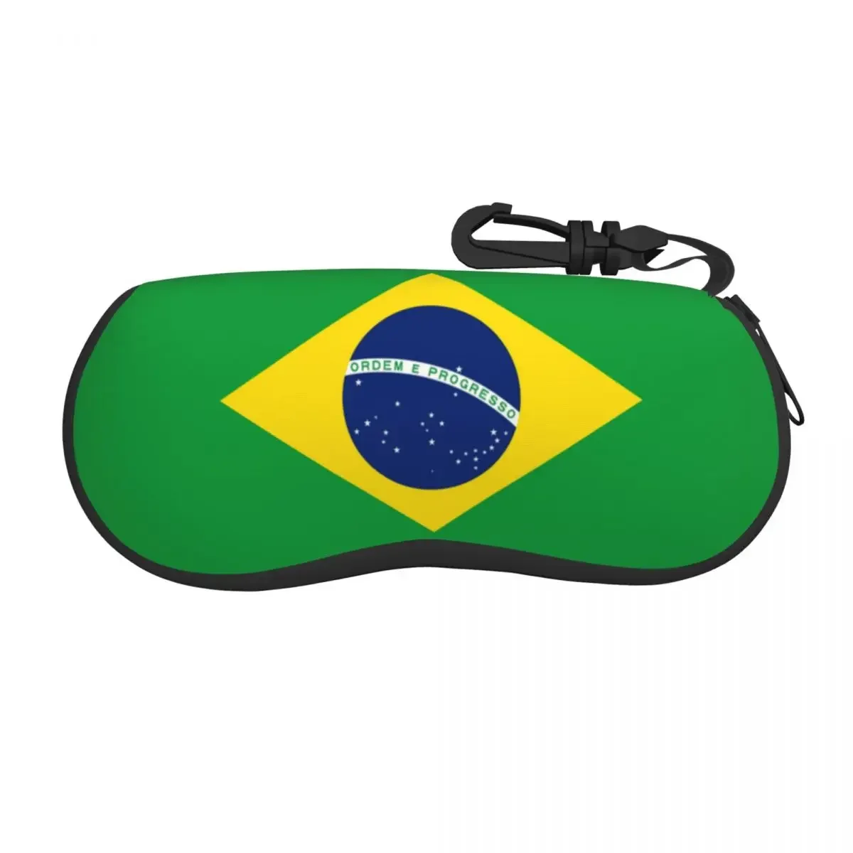 Custom Brazil Flag Shell Glasses Case Unisex Fashion Eyeglasses Case Sunglasses Protector Box