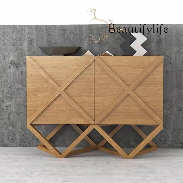 

Nordic style personalized creative side cabinet simple modern paint storage post-modern designer
