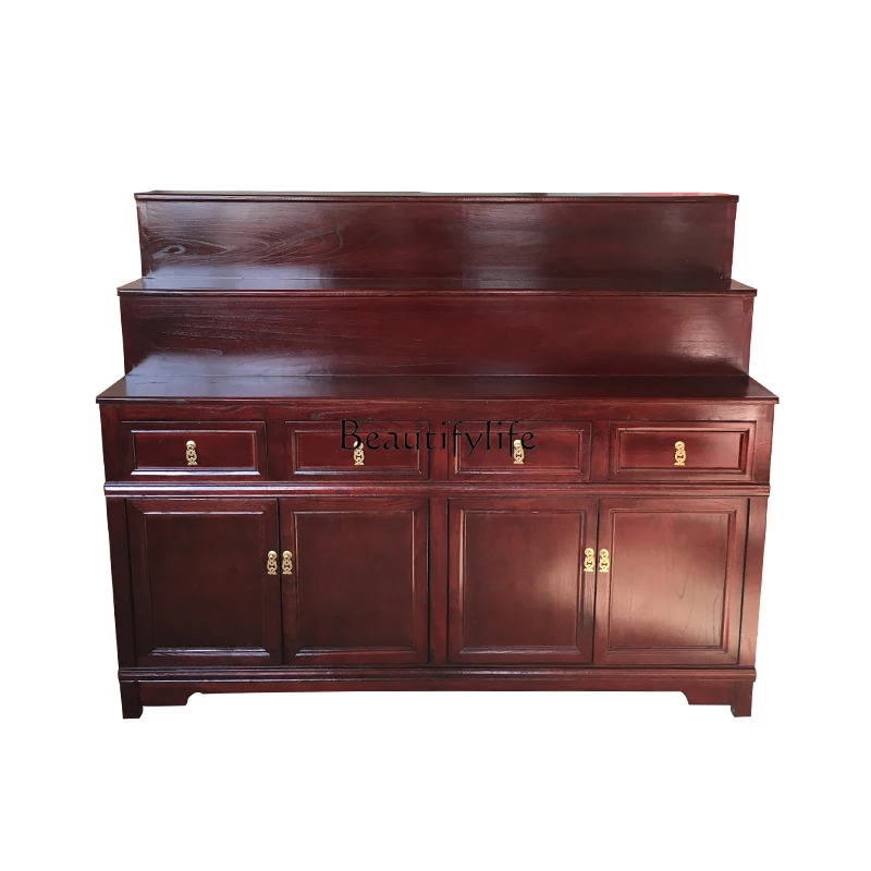 

Solid wood shrine Buddhist cabinet incense table shrine shrine God of Wealth Bodhisattva big offering table