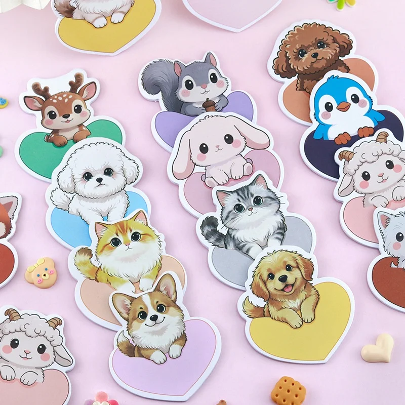 80-ピース-ロットかわいい愛動物メモパッド付箋かわいい-n-回文房具ラベルメモ帳ブックマークポスト学用品