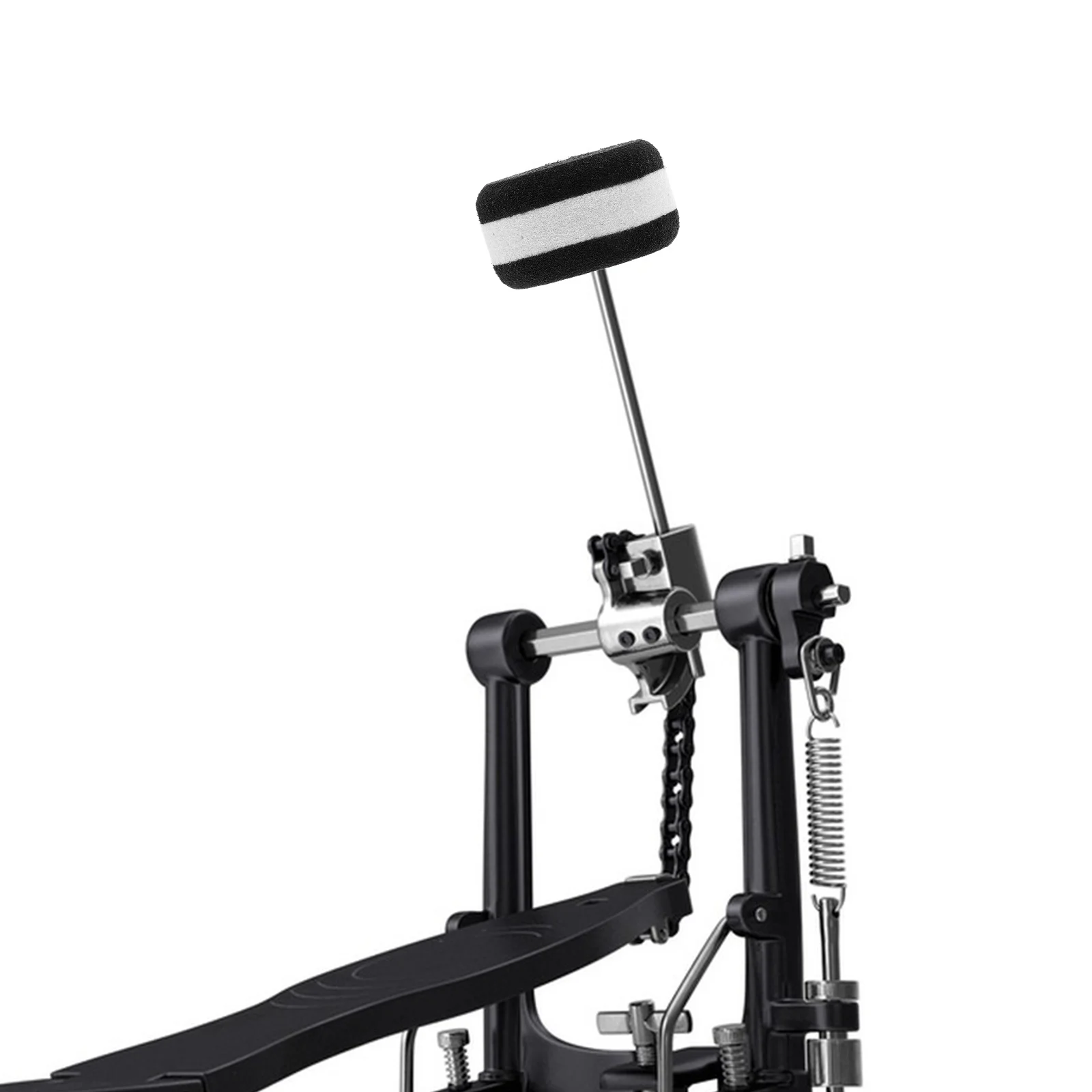 

1pcs Drum Pedal Beater Head Felt Pad Compatible Drum Kit Easy Installation Replacement Parts Practical Accessory Soft Long
