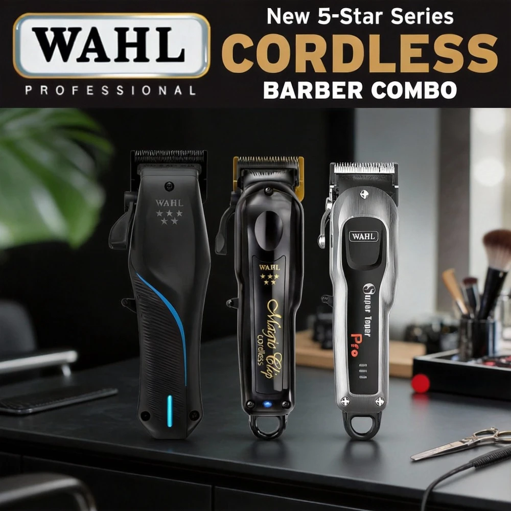 Tondeuse à cheveux professionnelle Wahl Vapor 8148 Magic Clip Gold Legend JRL, tondeuse à cheveux sans fil et rasoir à grille pour stylistes