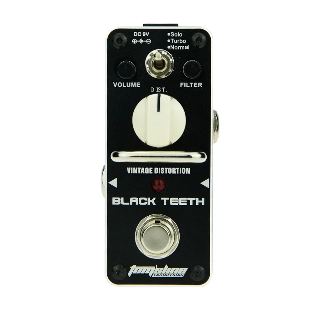 AROMA Black Teeth Electric Guitar Pedal Effect Vintage Distortion Effect Mini Analogue True Bypass Pedal Guitar Accessories