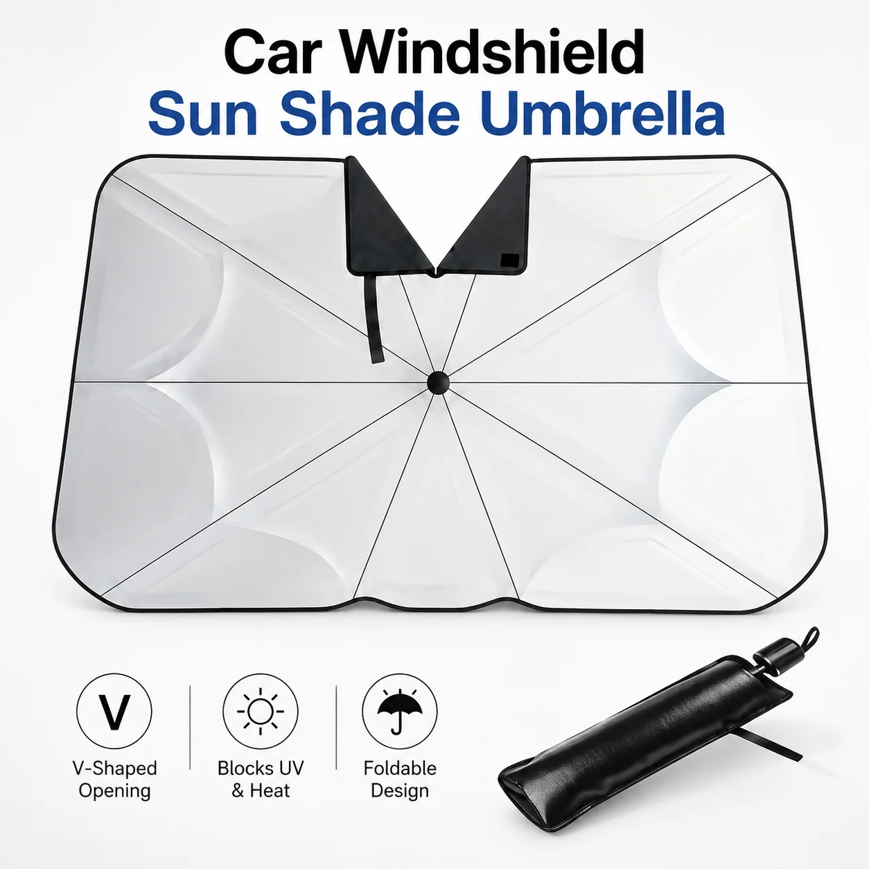 Car Windshield Sun Shade Umbre - đánh giá và giá Car Sunshade Windshield Umbrella Foldable