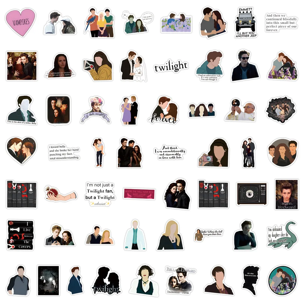 55/110PCS Twilight Game Stickers Cool Cartoon Graffiti DIY Laptop Phone Guitar Car Bike Skateboard Scrapbook Decals Kids Toy