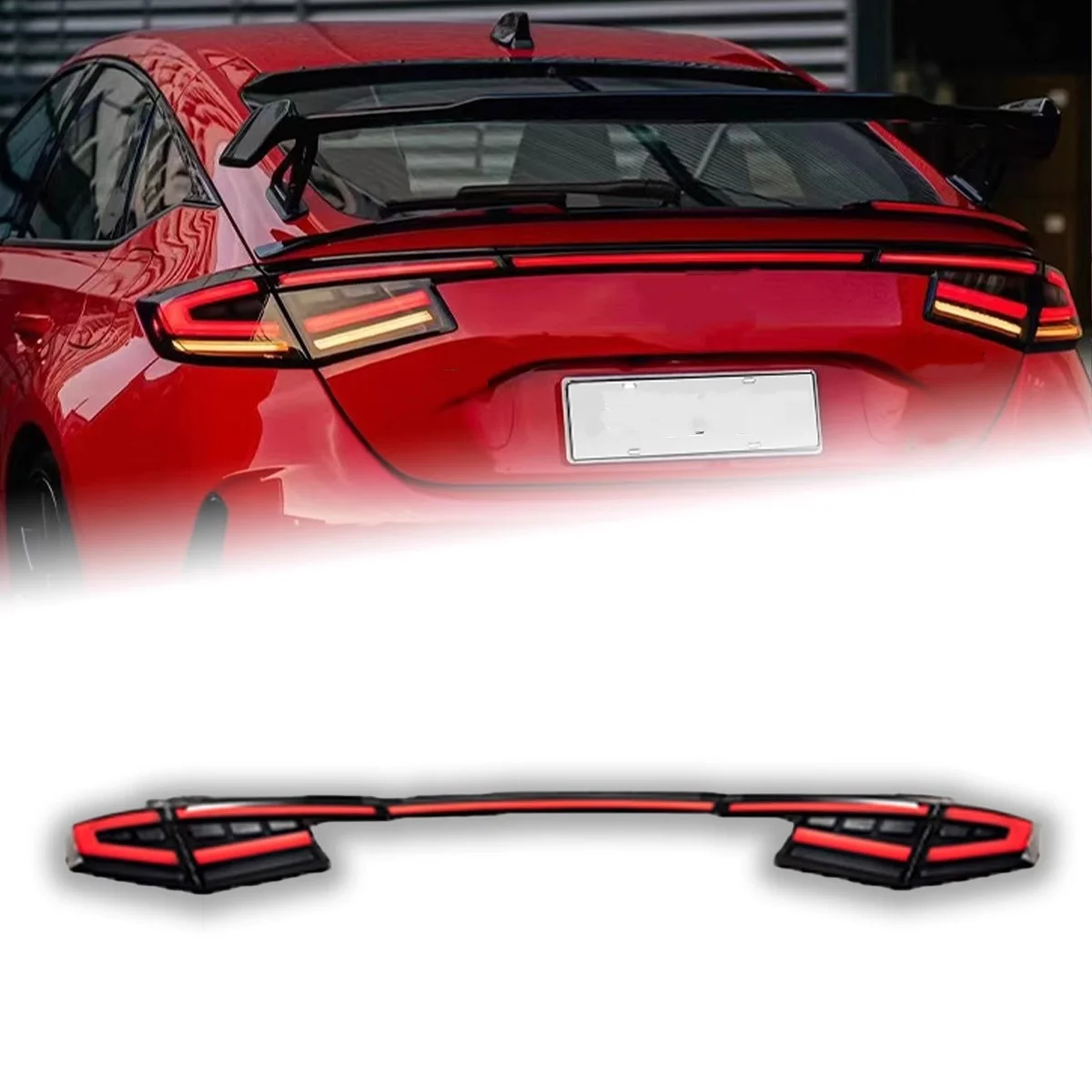 

Car Through lamp Rear Lamp Assembly For Honda civic 11st 2023 hatchback modified Taillight with dynamic Turn signal