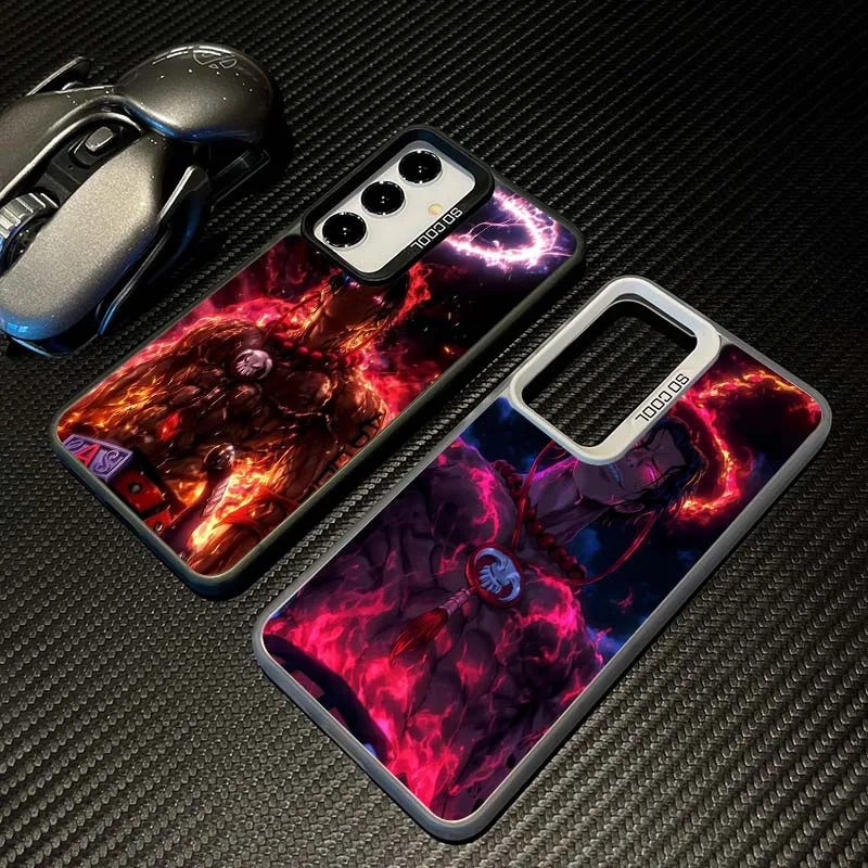 

Boy One Piece Sanji Art Phone Case For Samsung Galaxy S25 S24 S23 S22 S21 S20 FE Plus Note 20 Ultra 5G Colorful Silver