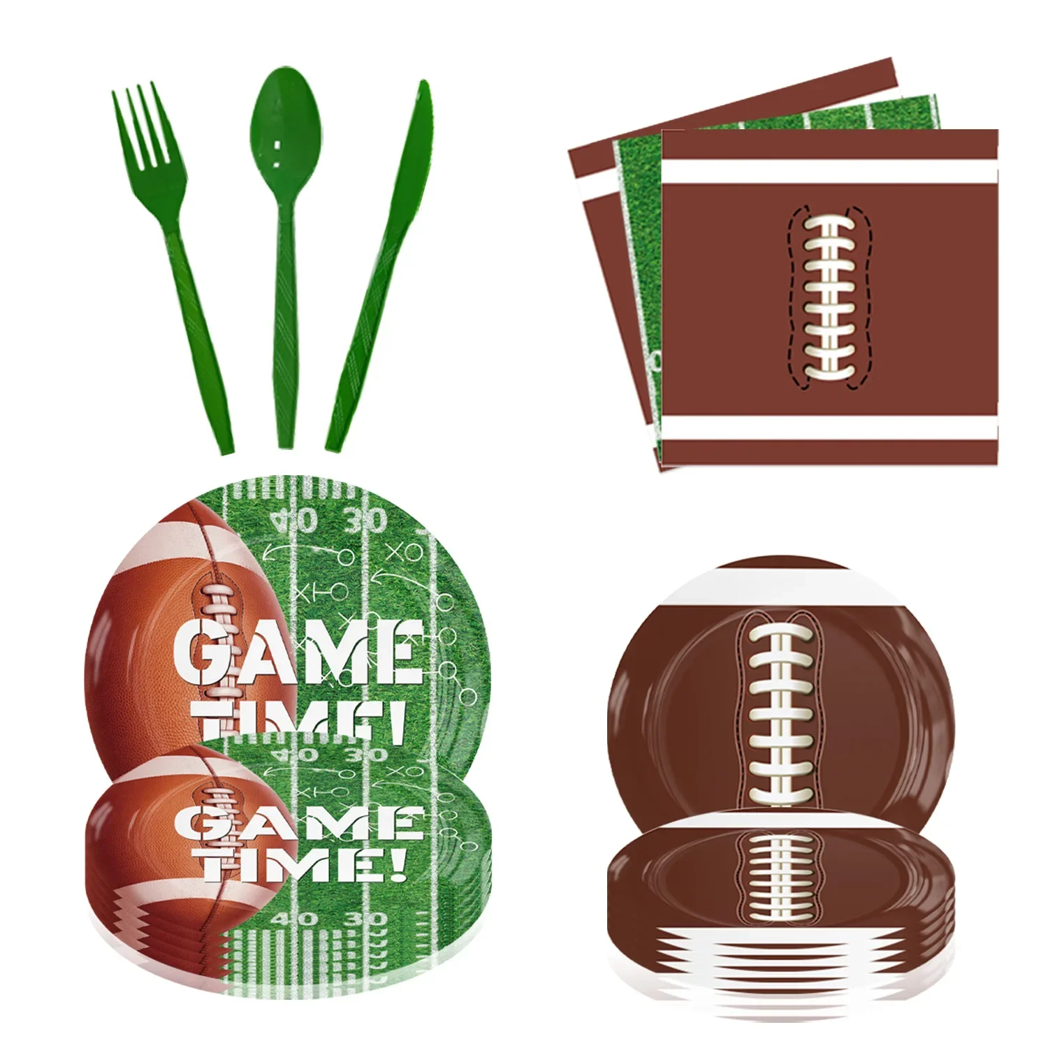 Super Bowl Rugby American Football Children\'s Birthday Party Paper Decoration Party Supplies Party Supplies Party Decorations