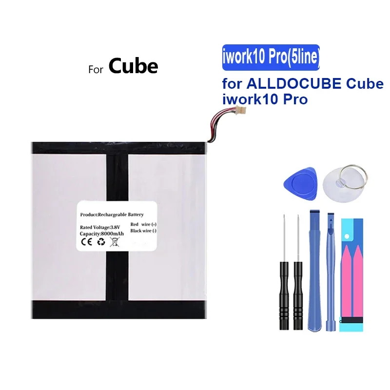 High Capacity Battery for ALLDOCUBE Cube iwork 10 Pro 3/5 wires Portable batteries