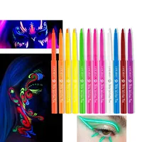 Body Paint Makeup Fluorescent Neon Eyeliner Gel Pen Uv Waterproof Long-lasting Smooth Eyeliner Colorful Face Eyes Painting Pen