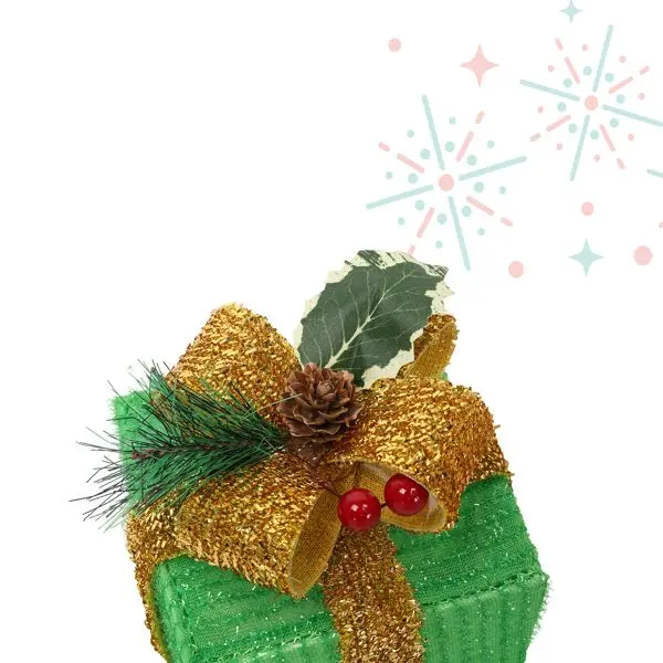 Conjunto de caixa de presente de Natal iluminada por LED de 3 peças com luzes brancas quentes - Alimentado por bateria para decoração de férias internas e externas, 3 tamanhos em