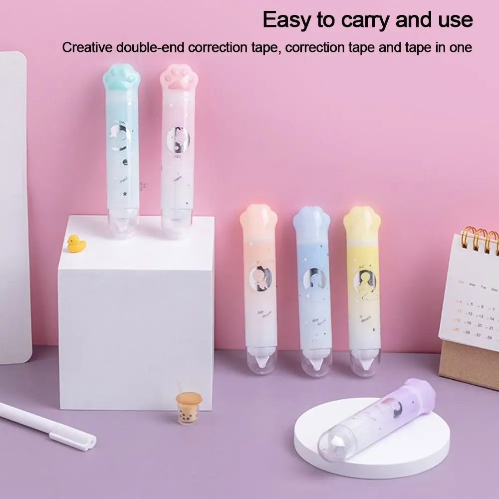 Lovely Scrapbooking Decor Office Supplies Correction Tape Dots Stick Roller Glue Tape Dispenser Double Sided Adhesive