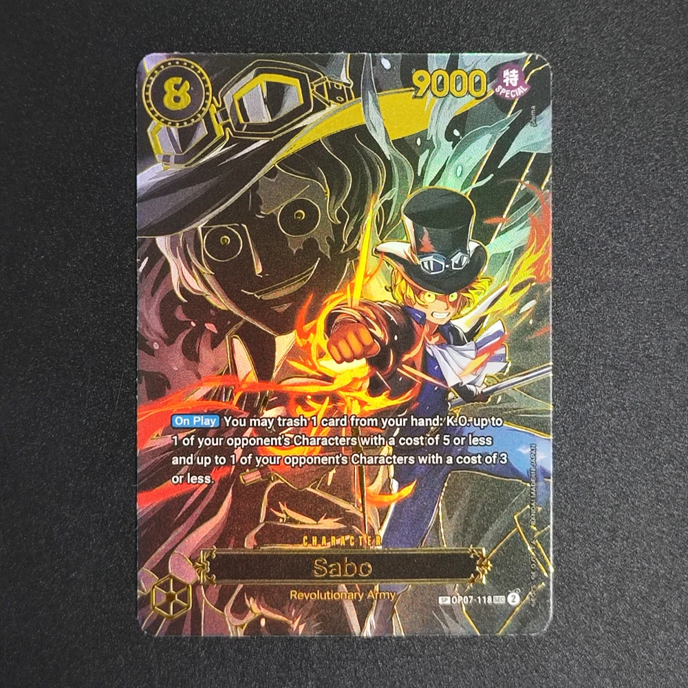 DIY Proxy OPCG One Piece English Sabo OP04-083 Manga OP13-120 Alternate Art Wanted Poster OP07-118 SP OP13-004 Game Card Toy - view 5