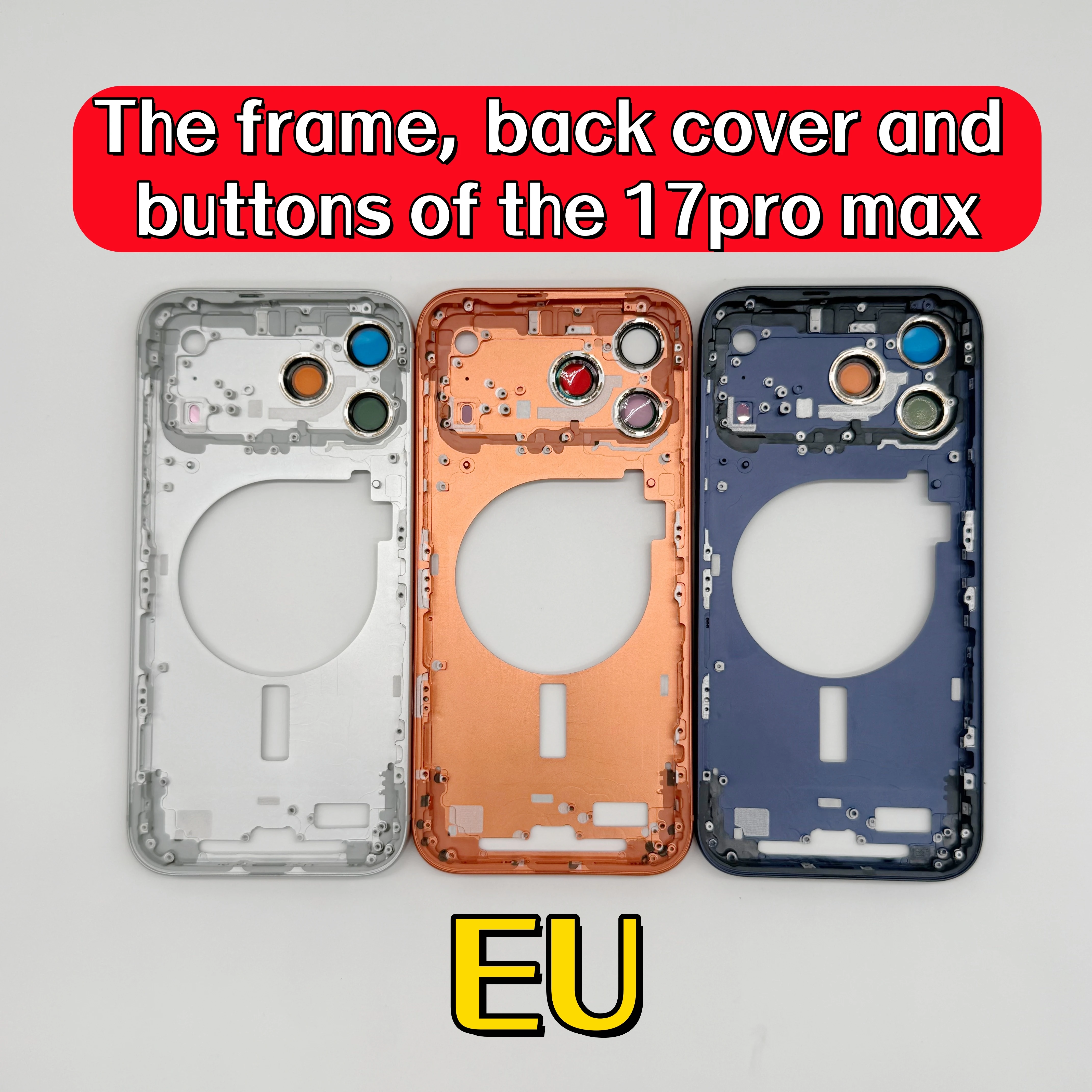 

For iPhone 17 Pro Max Middle Frame Bezel Housing Side Button Chassis Repair Replacement Parts