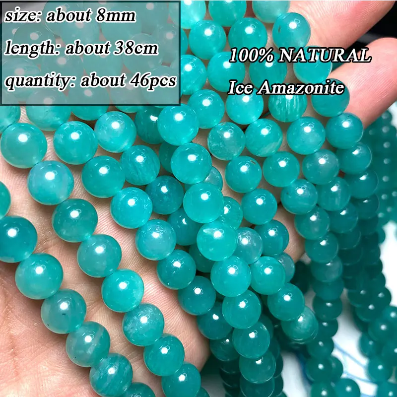Wholesale Natural Amazonite Various Shape Stone Beads Round Faceted Rondelle Square Irregular for Jewelry Making Diy Bracelet