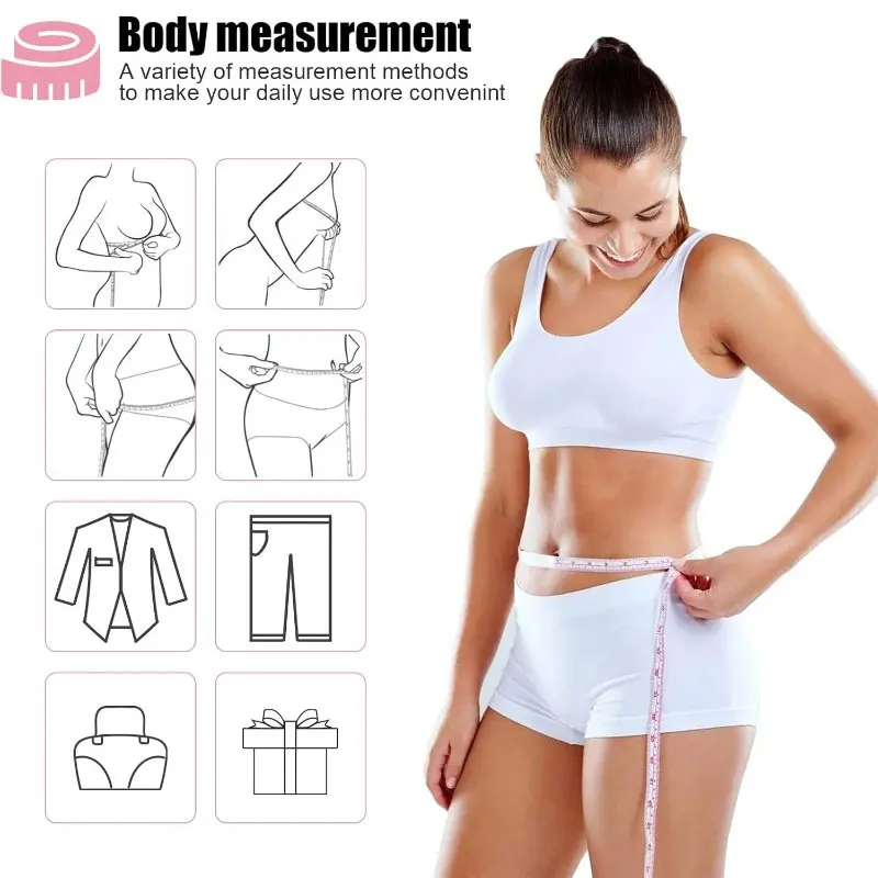 1Pc Retractable Tape Measure Soft Boby Fabric Measuring Tape 60 Inch(1.5Meters) Small Sewing Tape Measure Double Scale Ruler