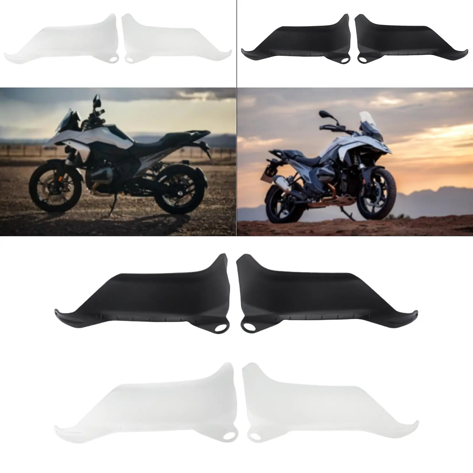 Motorcycle Handguard Utility Replacement Easy Installation Wear Resistant Hand Guard Wind Deflector Protector Shields