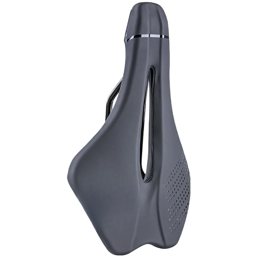1pcs Hollow Ventilated Bicycle Saddle Shock Absorbing PU Leather Comfortable Seat Cushion Bicycle Parts