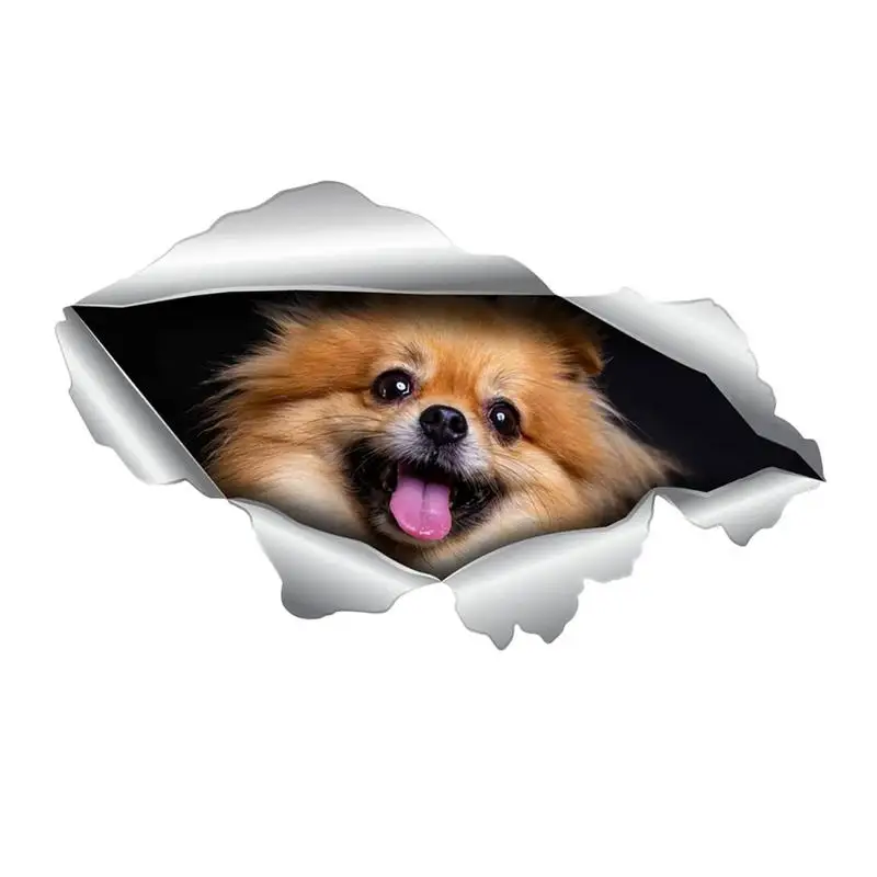 

Funny Dog Head In The Crack Car Sticker Decals Motorcycle Car-window Decorative Goods Car Sticker Fridge Dog Crack Sticker